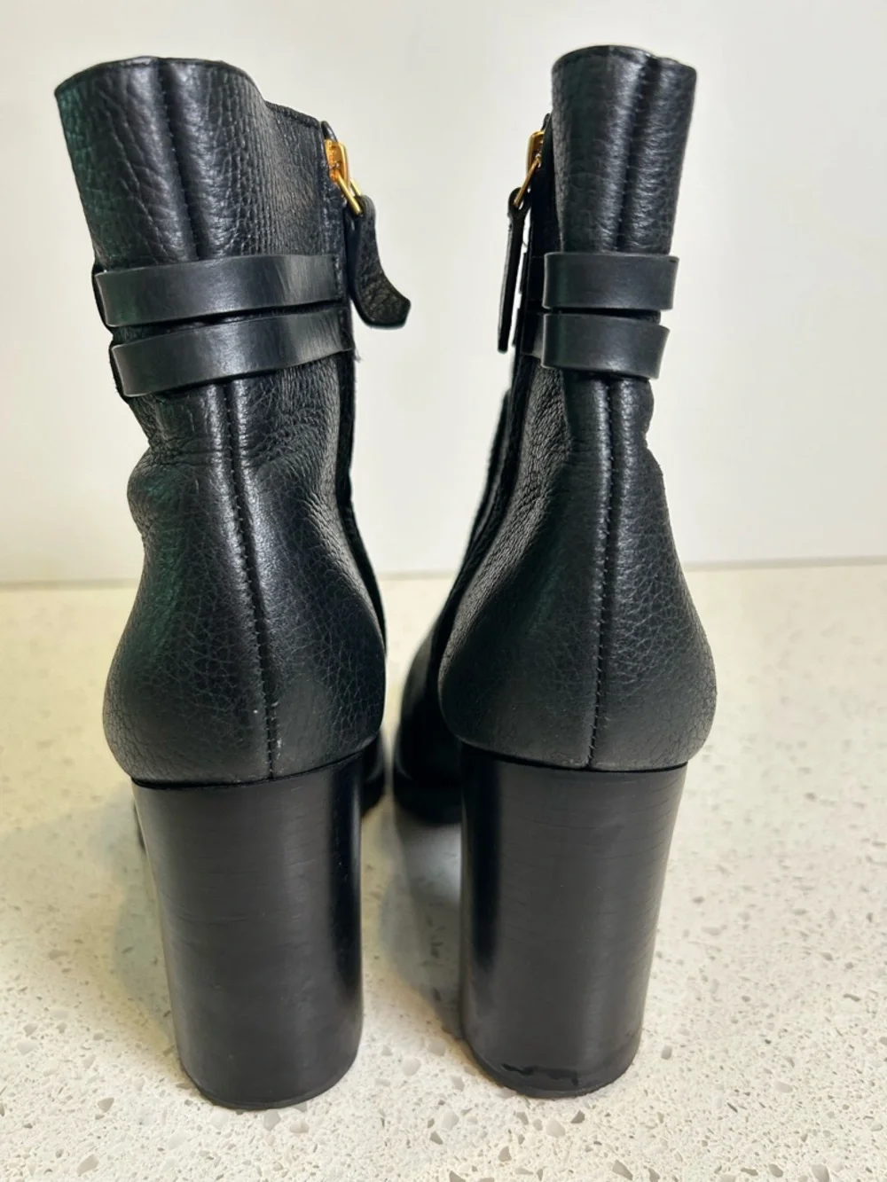 Tory Burch 8.5 Leigh Lug‎ Sole Leather Boots